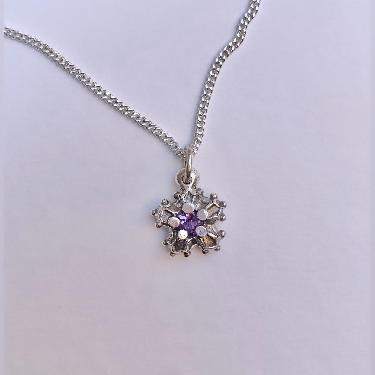 Purple Amethyst Flower Pendant (Pendant Only)